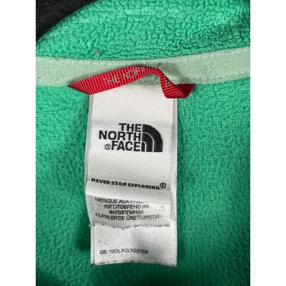 The North Face Womens Green Fleece 1/4 Zip Pull Over Jacket Size S - Picture 3 of 10